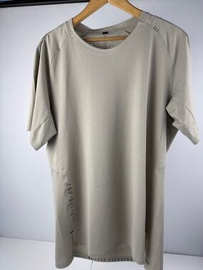 Lululemon athletic Light Gray Active Tee with Perforated Venting